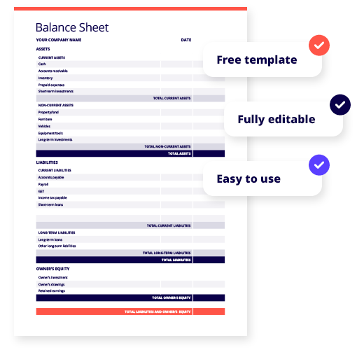 Balance Sheet Template Header
